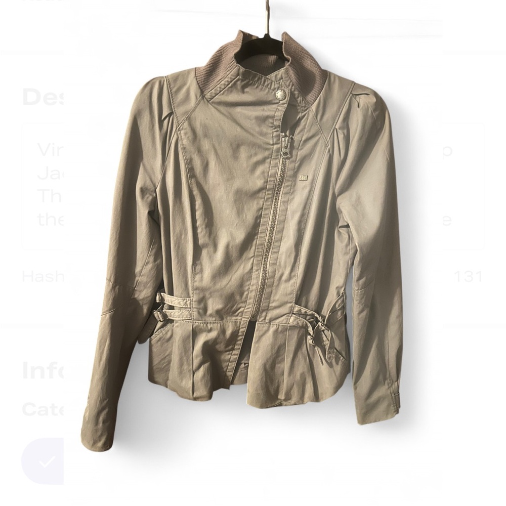 Vintage Armani Exchange Women's Asymmetrical Zip Jacket